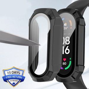 band 9/8/7 용 유리 케이스 PC 범퍼 화면 보호기 smartwatch miband 6/5/4 HD 필름 스마트 밴드 8 커버