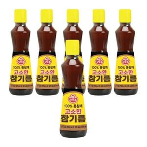 오뚜기 고소한 참기름 병 320ml, 6개