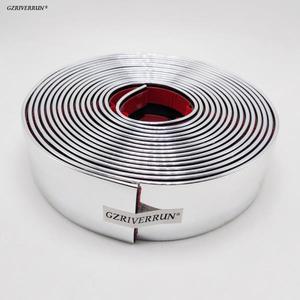 크롬 트림 몰딩 40mm 5미터 유니버셜 자동차 사이드 자체 접착 UV 보호 차량 바디 도어 창 범퍼
