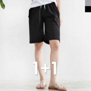 1+1 GAA M501G 커플 여자 2줄 5부 트레이닝 반바지운동쇼츠 여성스포츠 5부팬츠 쇼트 쇼츠