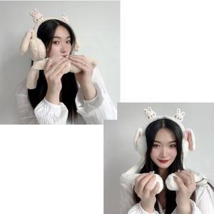 움직이는 귀고급마개 귀염 뽀짝 토끼귀 인싸템 패션 보온