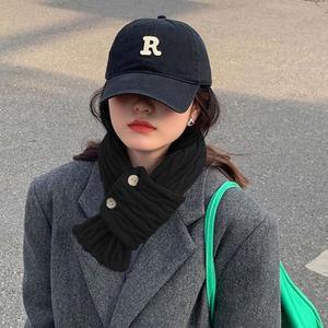 남여공용 겨유니울 꽈배기 짜임 미니 목도리 니트 머플러