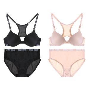 여자 4종 브라 세트 몰드 앞후크 매쉬속옷 데일리 D155