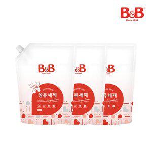 [비앤비][리뉴얼] 비앤비 유아 세탁 섬유세제 시그니처 리필형 1500ml X 3개