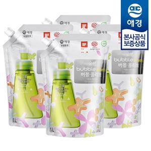 [애경] 순샘 버블 올리브 주방세제 리필 1L x4개