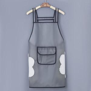 앞치마 방 투명 주방 남녀공용 가정용 닦을 수 있는 내유성 베이킹 액세서리 BBQ 레스토랑