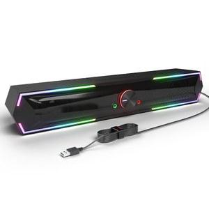ROSON 블루투스 컴퓨터 스피커, 향상된 저음 및 볼륨 제어 기능을 갖춘 조절식 RGB PC 게이밍 스피커, 노트북용 스테레오 USB 구동 3.5mm 보조 멀티미디어 스피커 /데스크탑 /태블릿 /폰