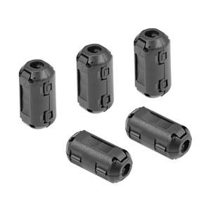 uxcell 5mm 페라이트 코어 링 클립온 RFI EMI 노이즈 억제 필터 케이블 클립, 블랙 5pcs