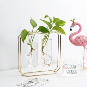 병 수경 실린더 꽃병(21x20cm) 재배 이케바나 화병 플랜테리어 관 유리 꽃병 시험관