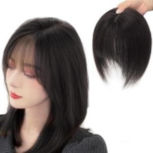 앞머리 정수리 가발 부분가발 여성 캐주얼 내추럴블랙 텅빈 머리숱  볼룸감 