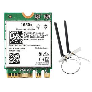 인텔 1650X 와이파이 원격 제어 카드 8DB 안테나 키트 AX200NGW 3000Mbps 2.4G 5G 6 BT 5.1 기가비트 무선