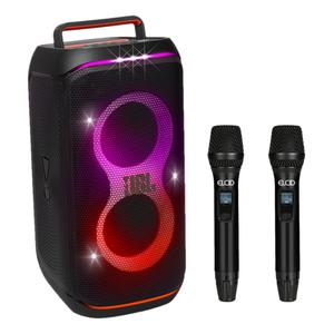 JBL 파티박스클럽120 블루투스 스피커  + ELCID  무선마이크 HS-EM66 버스킹 세트 무선 핸드마이크 2개 동시 사용 휴대용 야외용 버스킹용 행사용 캠핑용 용