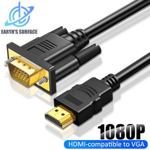 PC 컴퓨터 노트북용 디지털 아날로그 비디오 어댑터 케이블 1080P HDMI VGA 케이블