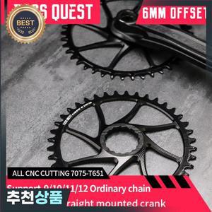PASS QUEST 6mm 오프셋 RACEFACE 체인링 XXE RF 다이렉트 마운트 크랭크 9/10/11/12S용 좁은 와이드 톱니