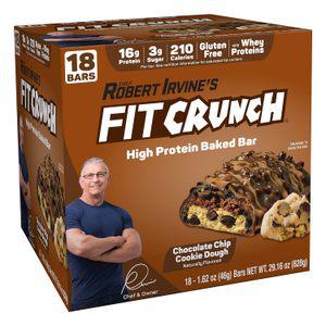 핏 Crunch FITCRUNCH 스낵 사이즈 프로틴 바, 로버트 어바인 디자인, 세계 유일의 6겹 베이크 설탕 3g 소프