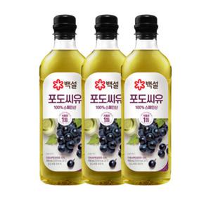 백설 포도씨유 900ml 3개