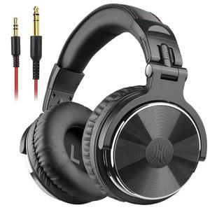 OneOdio 유선 오버 이어 헤드폰 하이 레스 스튜디오 모니터 및 50mm 드라이버와 1/4~3.5mm 잭을 갖춘 믹싱 DJ 스테레오 헤드셋, AMP 컴퓨터 녹음 팟캐스트 키보드 기타 노트북 - 블랙
