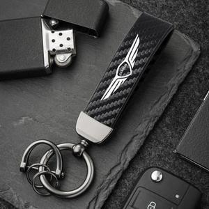 Genesis G80 Essentia Neolun X 액세서리 용 카본 오토바이 키 체인 홀더 열쇠 고리