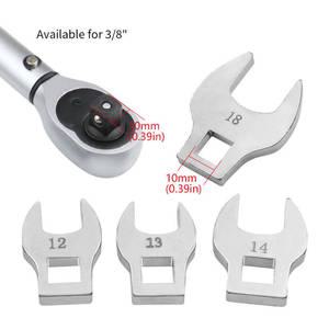 토크렌치 드 크로우풋 렌치 미터법 오픈 스패너 토크 수리 10-19mm 3인치 8개