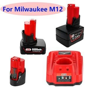 밀워키 M12 XC, 12V, 3.0 AH/6.0 AH/9.0, 48-11-2402, MIL-12A-LI 무선 도구 충전식 배터리