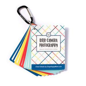 캐논 호환, 니콘, 소니 호환 카메라용 DSLR 치트 시트 카드 - 플라스틱 퀵 레퍼런스 사진 | 카메라 설정, 노출 및 수동 모드 (밝음)