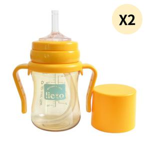 코코리에또 유아컵 추 빨대컵 물병 200ml 옐로우 X2개