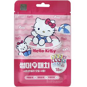 헬로키티 썸머향패치 18패치(제조연월:23.02)/모기기피/모기퇴치/캐릭터썸머쿨/벌레기피
