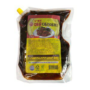 [오뚜기] 오쉐프 매운데리야끼소스 2kg (스파우트팩) 6개