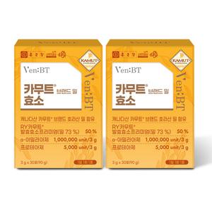 [본사직영] 종근당 벤비티 카무트 브랜드밀 효소 3g (30포x2박스) 역가수치 100만