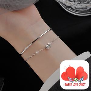 [기타][+SWEET LOVE CANDY 패키지] 오늘은 좋은일이 오려나바 팔찌+핑크선물포장+쇼핑백