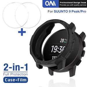 2IN 1 케이스 + 화면 보호기 Suunto 9 Peak / Pro 스마트 워치 강화 유리 갑옷 커버 액세서리