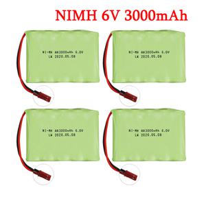 JST 플러그 포함 배터리 충전기 세트 RC 자동차 로봇 탱크 건 보트 AA 2400mah 6v NiMH 충전식 팩 3000mAh