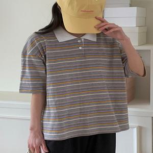 위크 럭비 단가라 반팔 카라티 (3color)