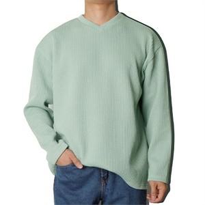 [라일리] Rly 남성 V넥 니트 대학생 캐주얼 데일리룩 민트색 티셔츠  9759576)
