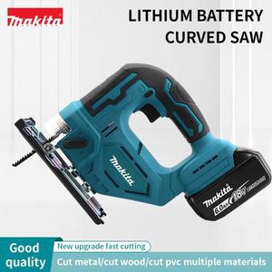 Makita 무선 전기 직소 DJV182Z 톱날이있는 휴대용 다기능 곡선 톱 목수 전동 공구 배터리 없음