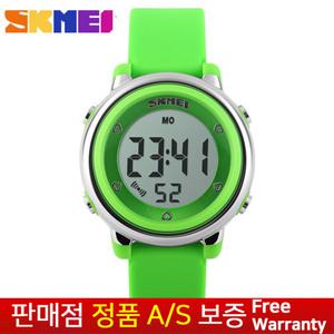 [국내발송][SKMEI] 그린 남성남아여성여자어린이선물 어린이날 초등학생 레진 우레탄전자손목시계 1100