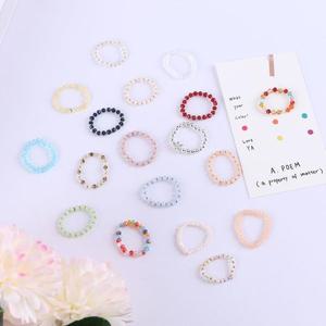 [오노마] ONM 21color 천연 원석 비즈 반지 링/동백이 담수진주