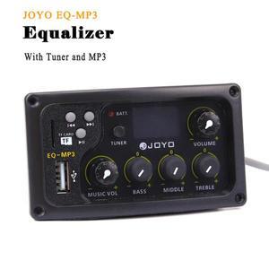 JOYO EQ-MP3 어쿠스틱 기타 이퀄라이저  튜너 기능이  밴드 픽업 LCD 디스플레이 베이스 중간 고음 볼륨 조
