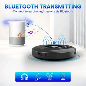 시디플레이어 스피커가 있는 충전식 디스크맨 워크맨 CD 플레이어 USB 블루투스 전송 MP3 휴대용 CD 플레이어