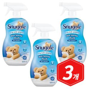 스너글 상쾌한 블루스파클 470ml x 3개 의류 이불 음식 담배 냄새 섬유탈취제 업소 식당 섬유향수