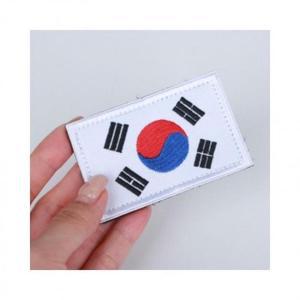 찍찍이 와펜 밀리터리 화이트 대한민  (3lEkR)
