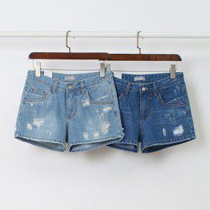 빅사이즈청반바지 P387L504 데일리구제3부데님팬츠 LO