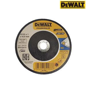 [디월트] DWA8063SIA / 금속용 절단석 그라인더날 5인치 125mm 1box (25개입)