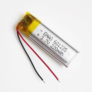리튬 폴리머 LiPo 충전식 배터리 601235  Mp3 GPS 블루투스 헤드폰 녹음기 팔찌 시계  3.7V  220mAh