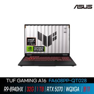 ASUS TUF A16 FA608PP-QT028 윈11 설치 램32G SSD1T //라이젠R9-8940H / RTX 5070/GI 예약판매 8월출고