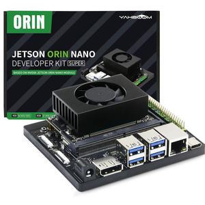 Yahboom Jetson Orin Nano 8GB SUB 개발자 키트 지원 슈퍼 기반 모듈 256GB SSD 아크릴 케이스 ROS2 Ubuntu