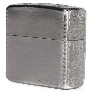 지포라이터 정품 미국 지프라이터 ZIPPO 아머 케이스 해골 한정판 엔틱 실버