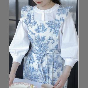 블룸룸 신혼부부 프릴 꽃무늬 앞치마