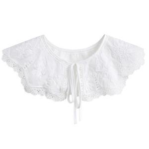 여자 레이어드 레이스 페이크카라 리본 카라티