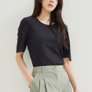 [로엠] 퍼프 반팔 스웨터 (RMKAC24R16-T)